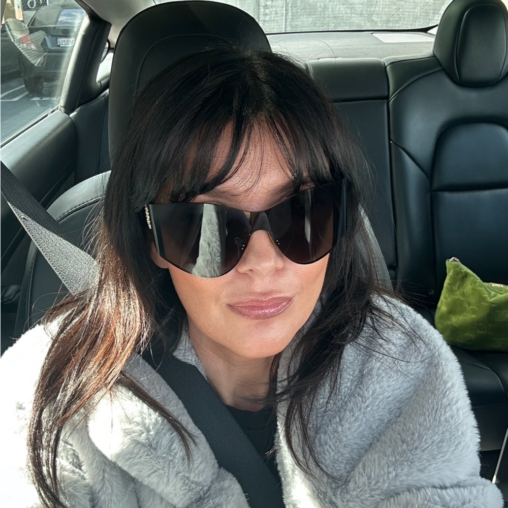 Balenciaga Black Oversized Cat-Eye Sunglasses